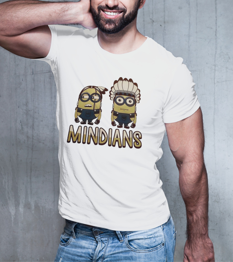 Mindian Minions With Native American Headdress T-Shirt