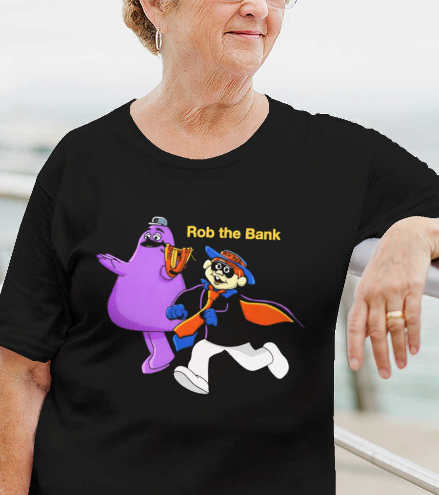 New York Mets Grimace Rob The Bank Hamburglar Duo T-Shirt