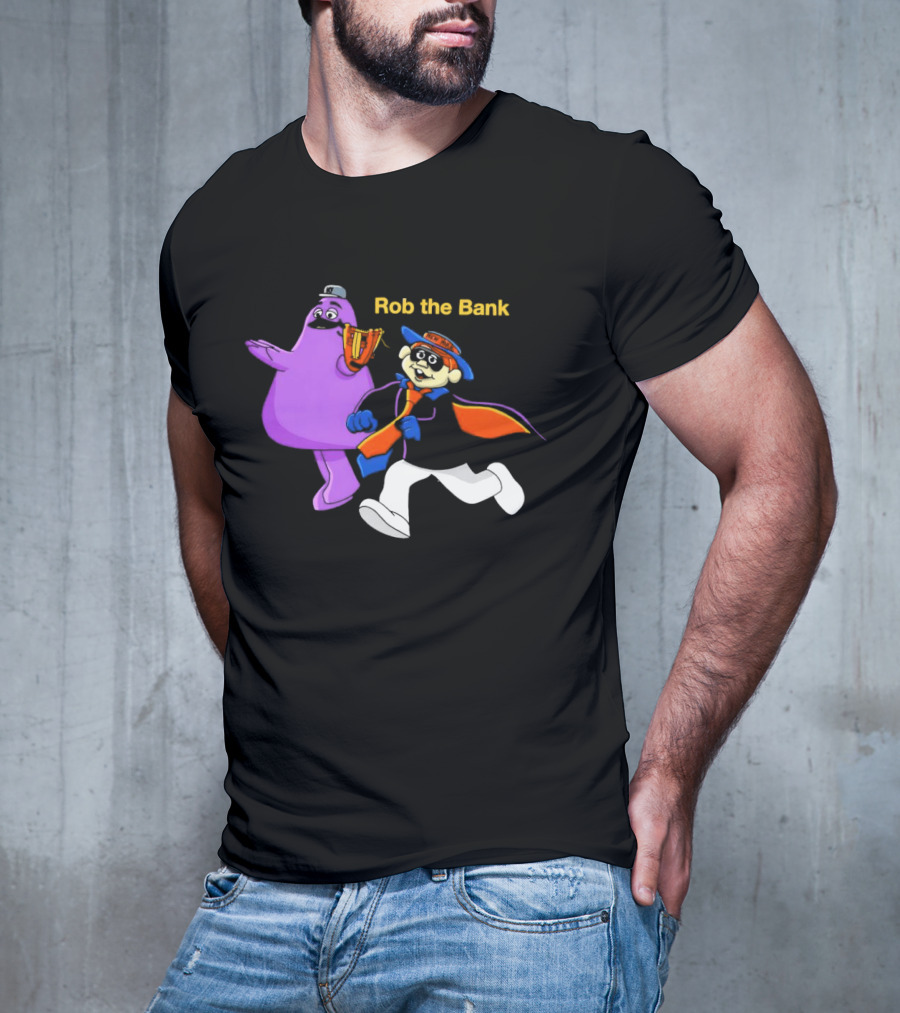 New York Mets Grimace Rob The Bank Hamburglar Duo T-Shirt