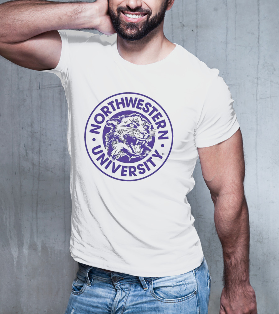 Northwestern University Vintage Wildcat Emblem T-Shirt
