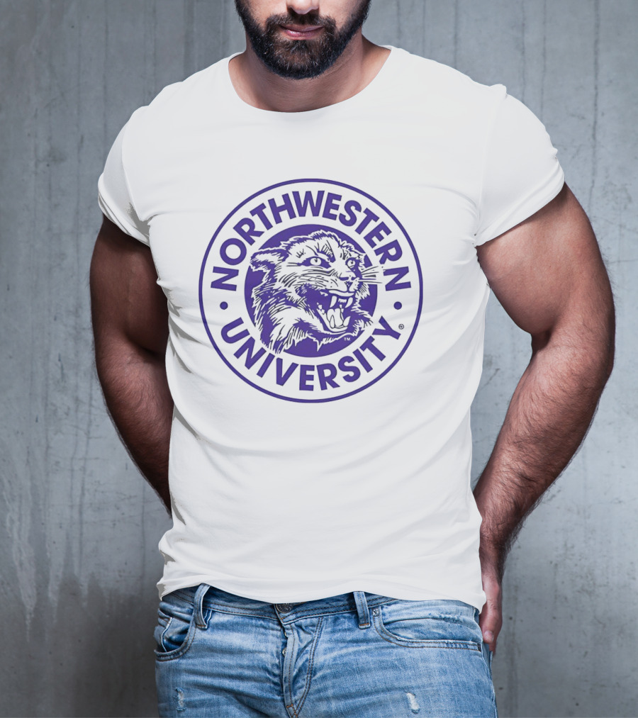Northwestern University Vintage Wildcat Emblem T-Shirt