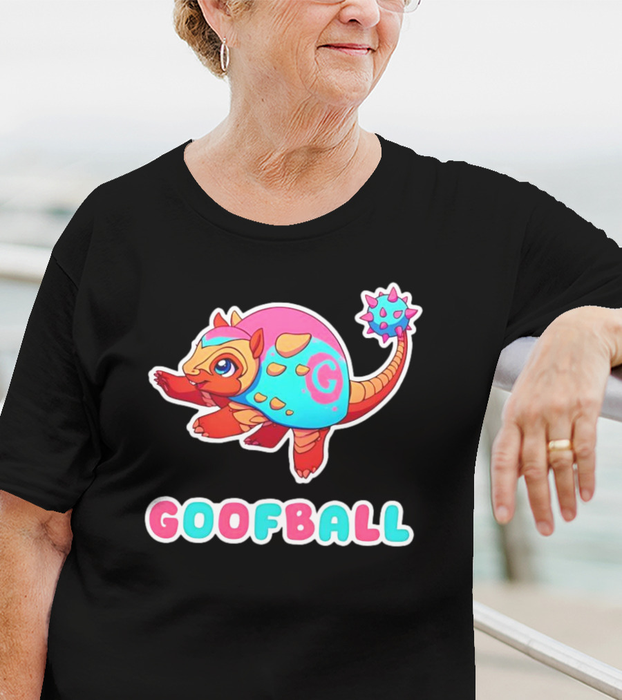 Pangolin Goofball Colorful Character With Pink And Blue Spikes T-Shirt