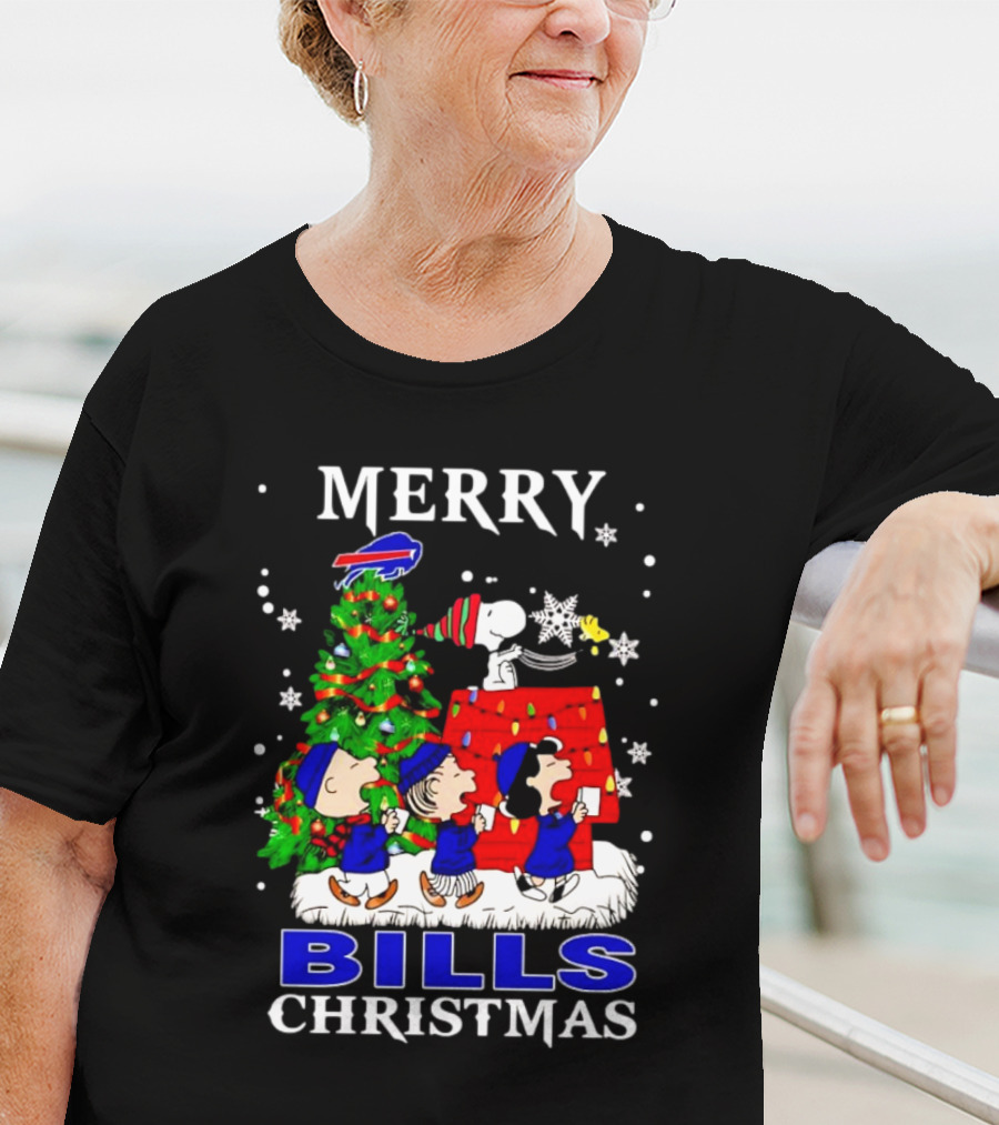 Merry Bills Christmas Peanuts Buffalo Bills T-Shirt