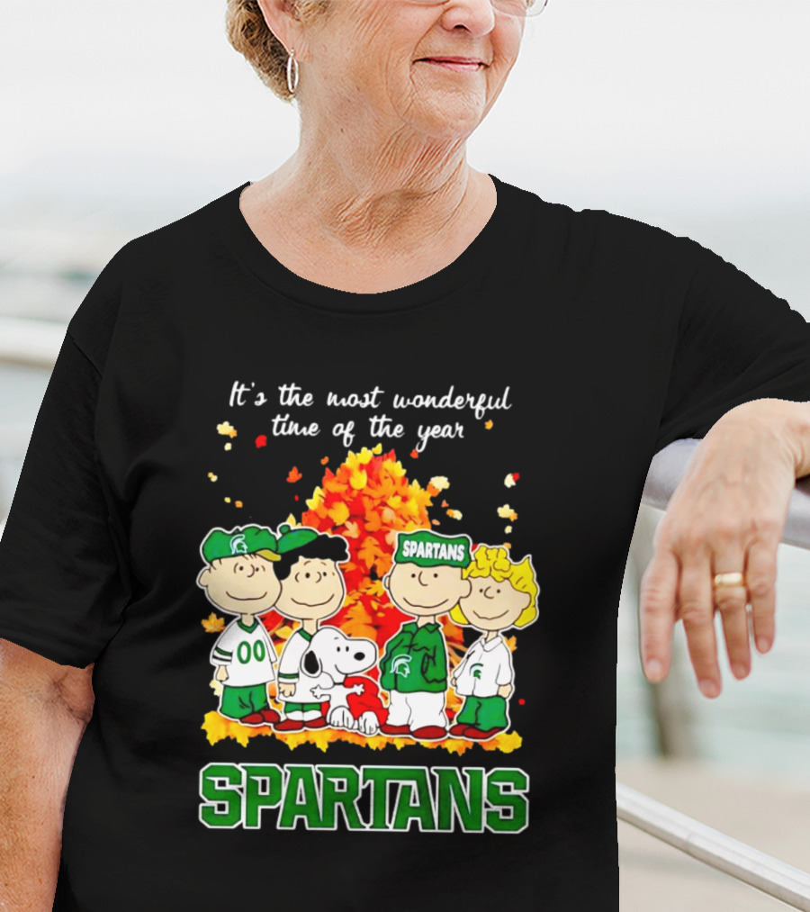 It's The Most Wonderful Time Of The Year Peanuts Spartans Fall T-Shirt