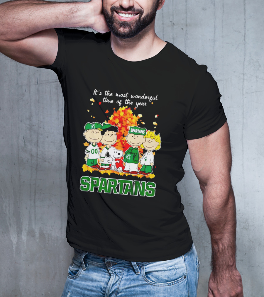It's The Most Wonderful Time Of The Year Peanuts Spartans Fall T-Shirt