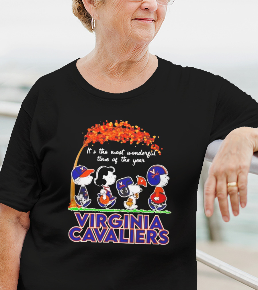 Peanuts Virginia Cavaliers Fall It's The Most Wonderful Time Of The Year T-Shirt
