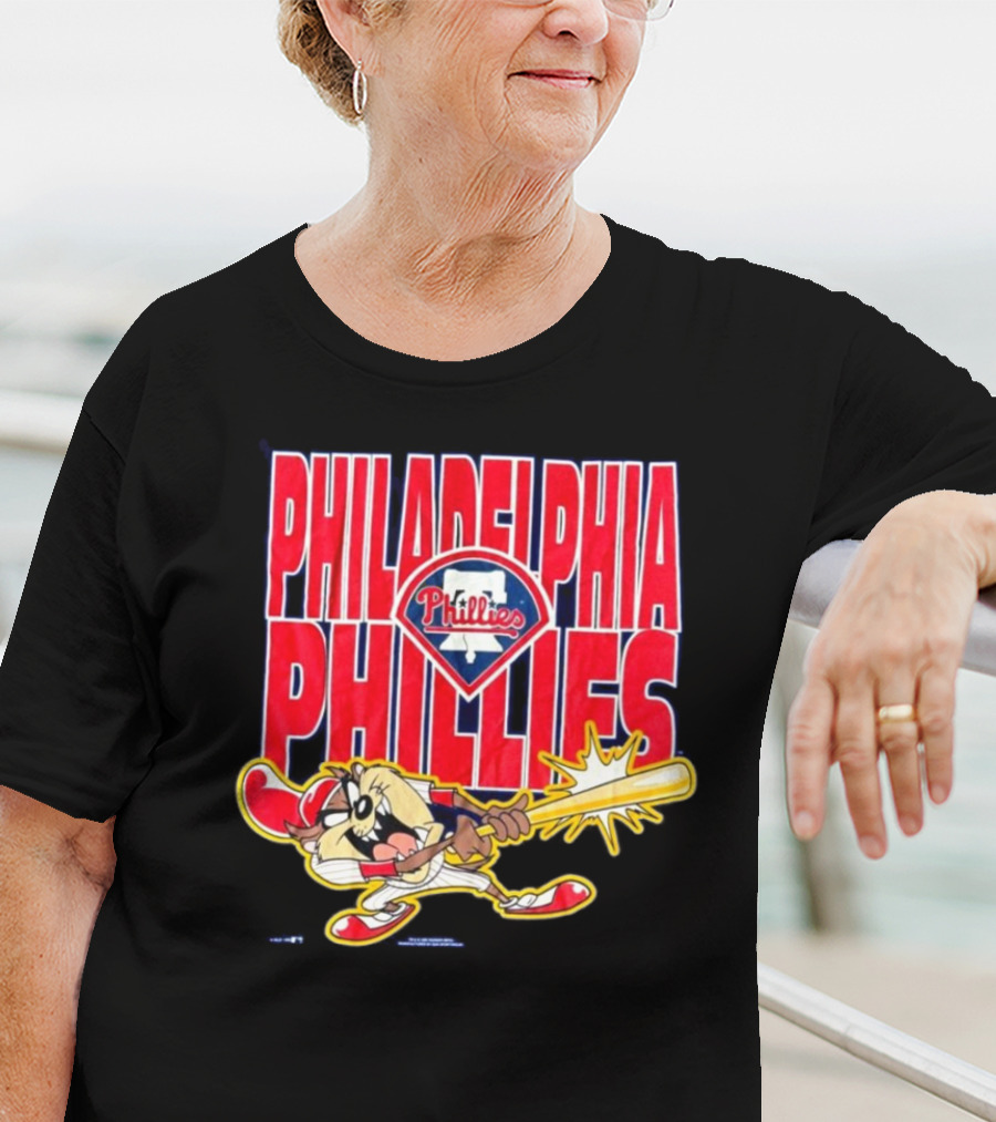 Philadelphia Phillies Tasmanian Devil Taz MLB 1995 Jersey T-Shirt
