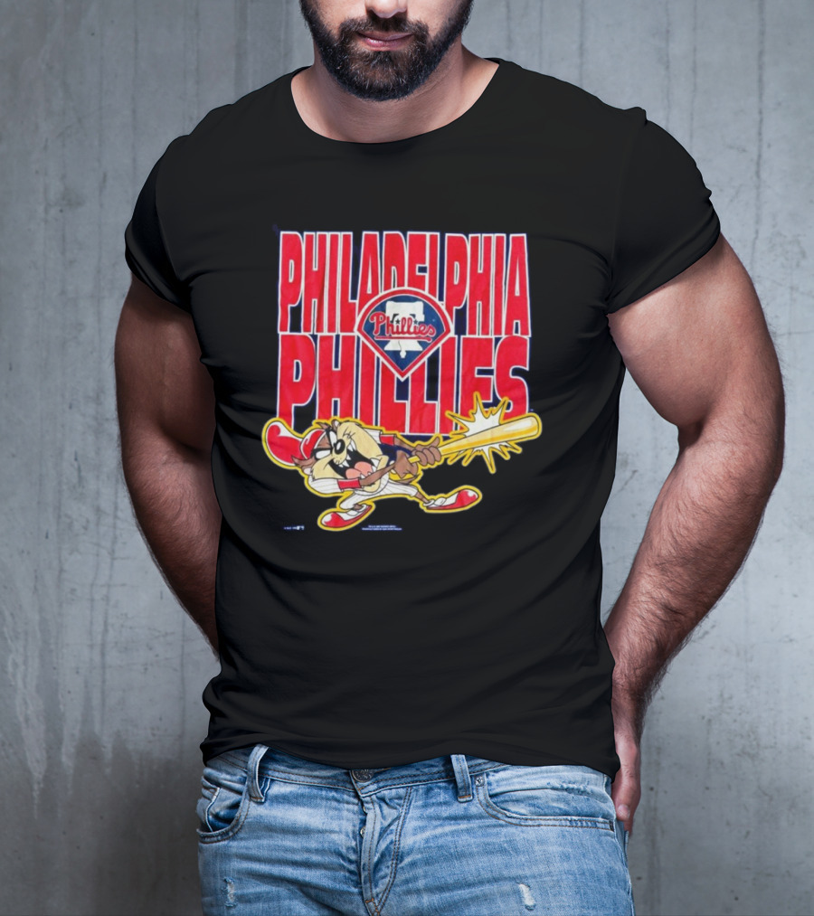Philadelphia Phillies Tasmanian Devil Taz MLB 1995 Jersey T-Shirt