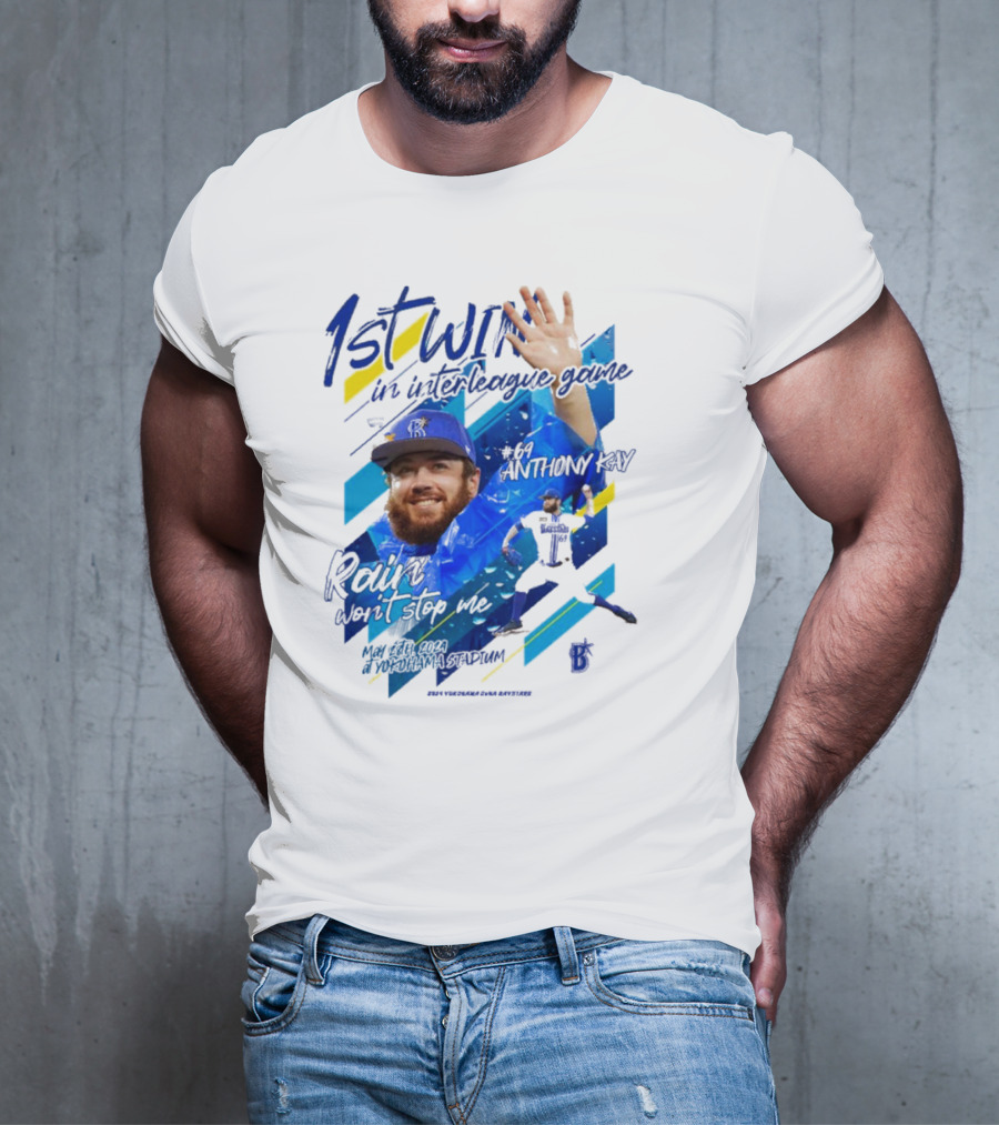 Anthony Kay 1st Win Interleague Game Rain Won’t Stop Me Victory T-Shirt