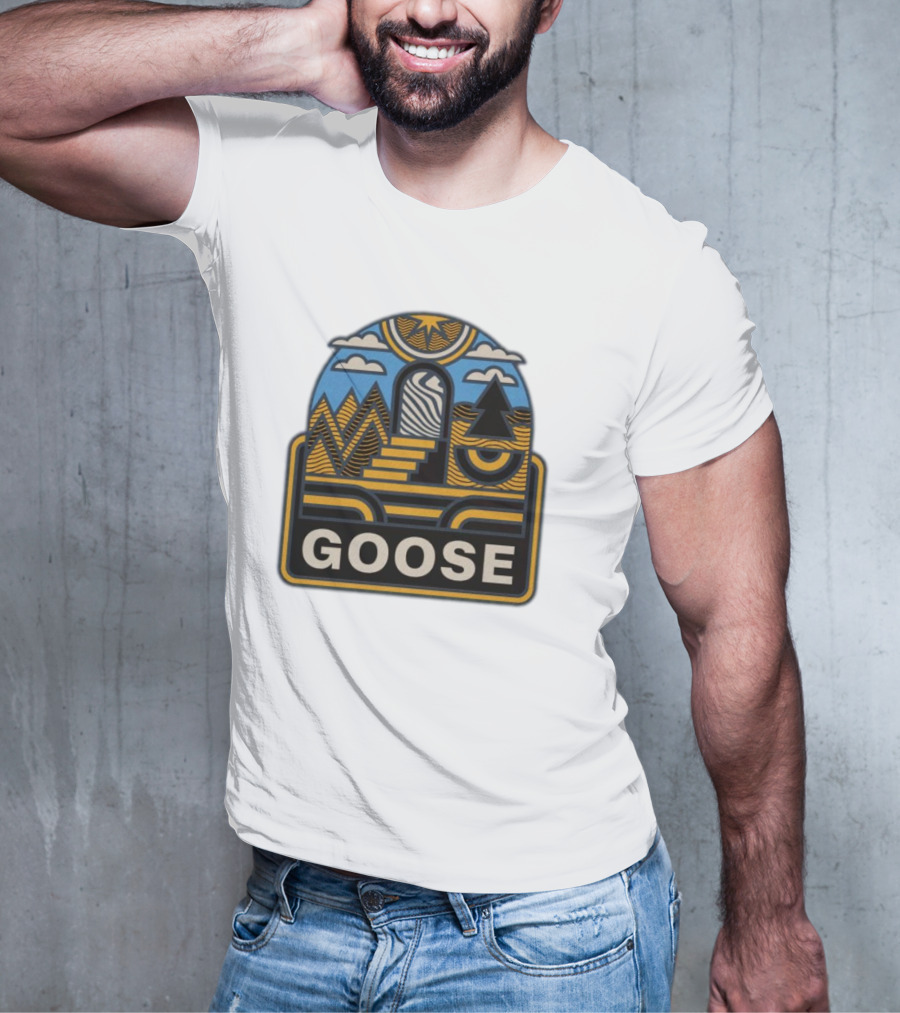 GOOSE Psychedelic Landscape Staircase T-Shirt