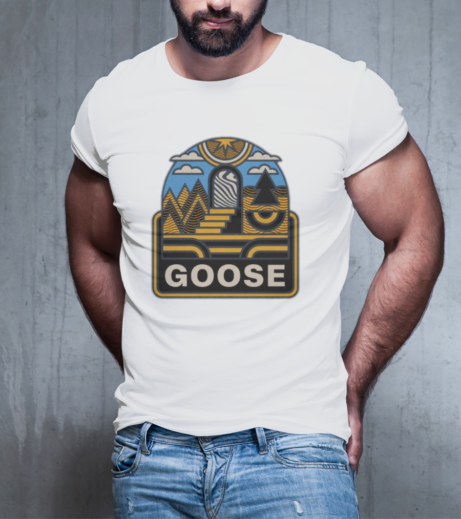GOOSE Psychedelic Landscape Staircase T-Shirt