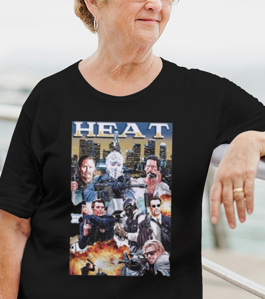 HEAT Movie Crossover Gunfight Action Heroes T-Shirt