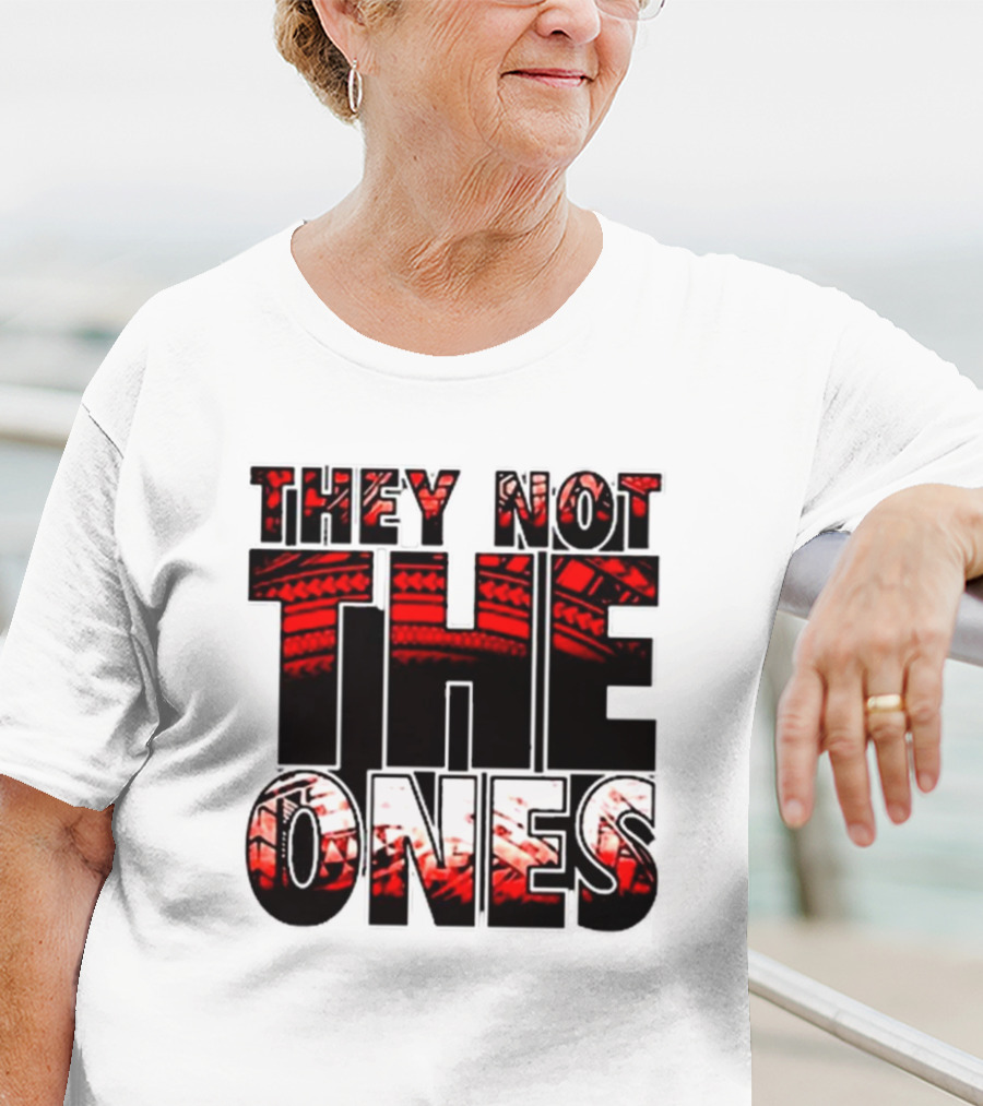 Jimmy Uso They Not The Ones WWE Wrestling Phrase Black Red Bold Letters T-Shirt