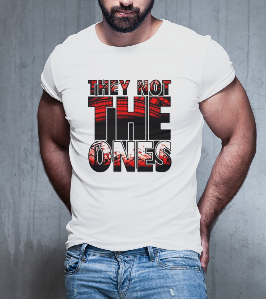 Jimmy Uso They Not The Ones WWE Wrestling Phrase Black Red Bold Letters T-Shirt