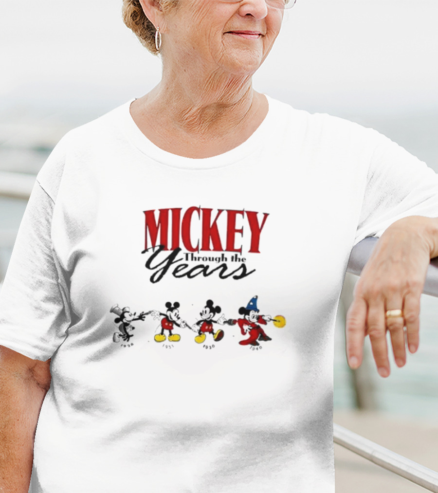 Mickey Through The Years 1926 1931 1936 1940 T-Shirt
