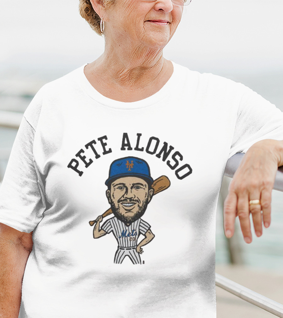 Pete Alonso New York Mets MLB Caricature T-Shirt