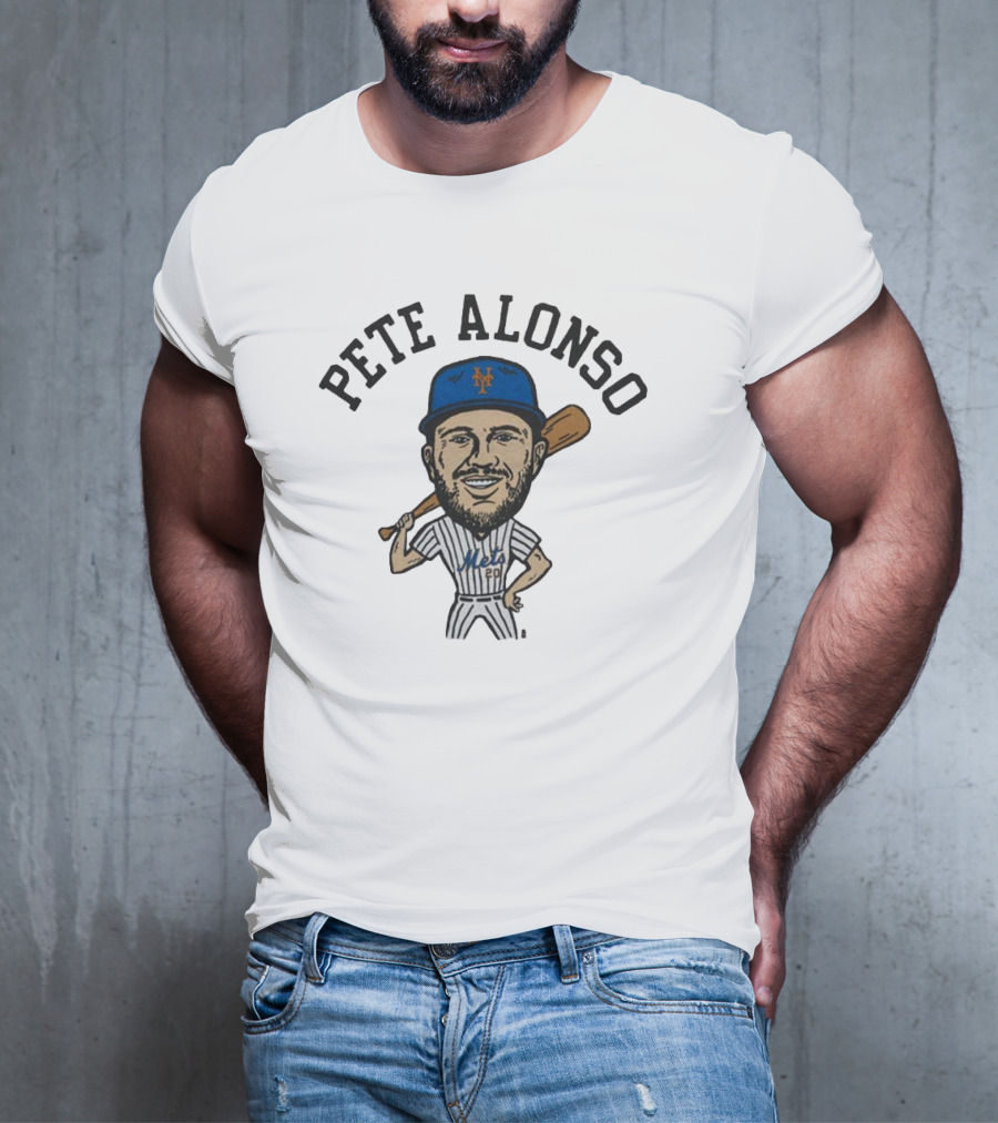 Pete Alonso New York Mets MLB Caricature T-Shirt