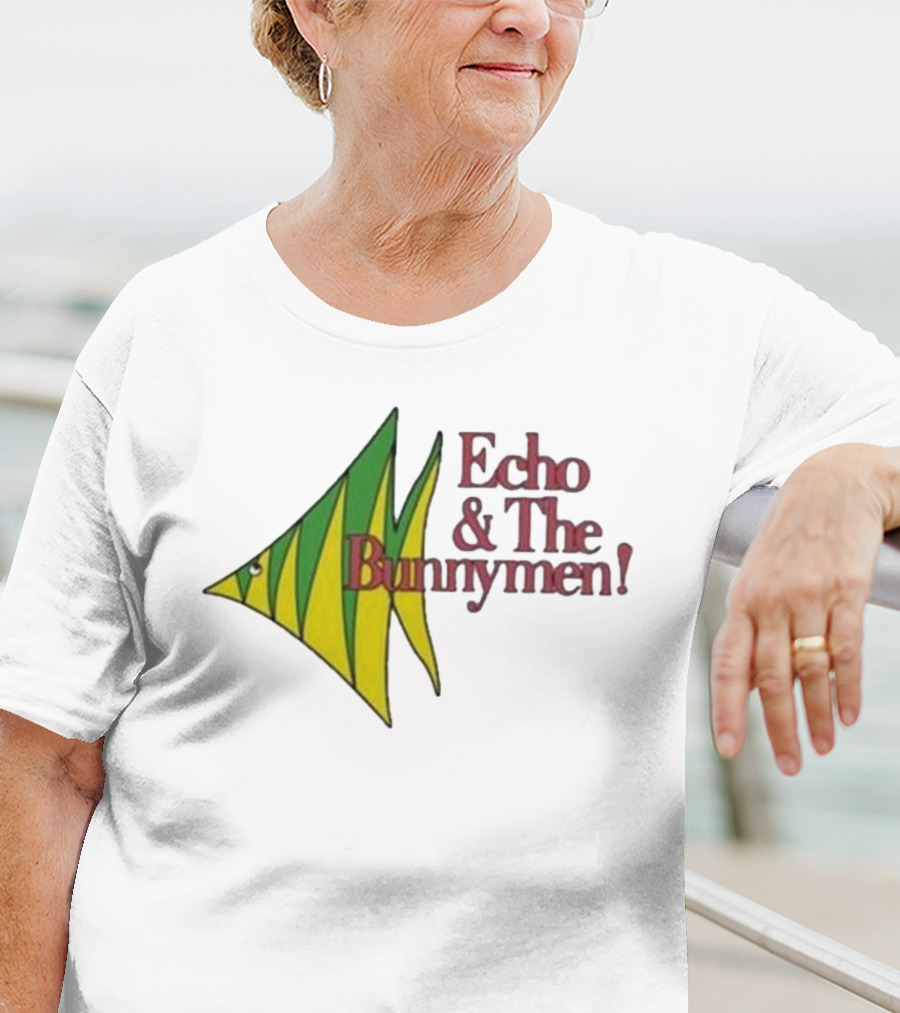 Echo And The Bunnymen Fish Graphic Bunnymen Store T-Shirt