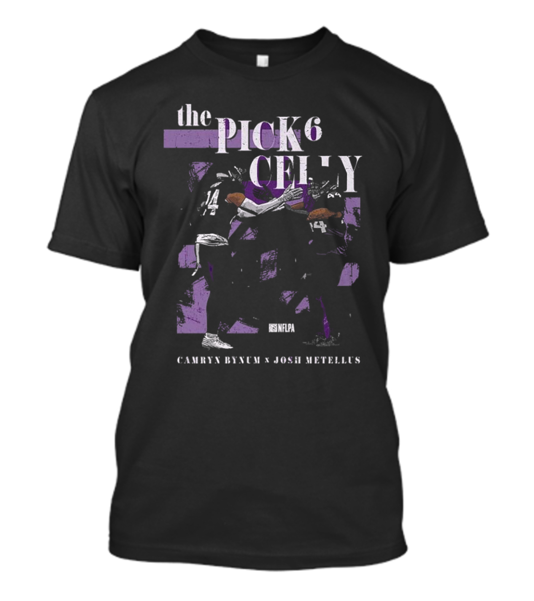 Camryn Bynum Josh Metellus The Pick Six Celly NFLPA Minnesota Vikings T-Shirt