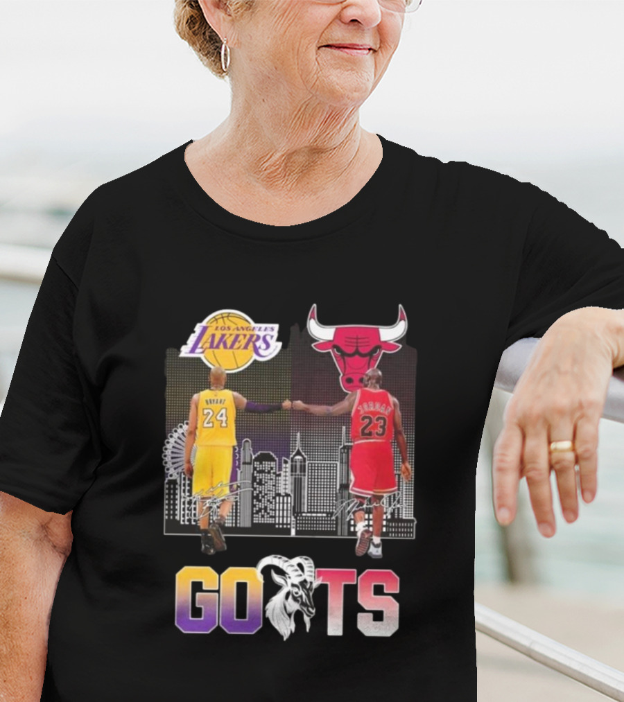 Goats Los Angeles Lakers Kobe Bryant Chicago Bulls Michael Jordan Signatures T-Shirt