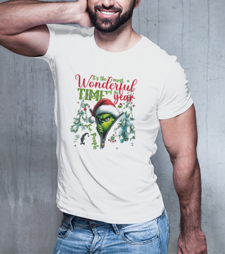 It’s The Most Wonderful Time Of The Year Grinch Ew People Sneaky Christmas T-Shirt