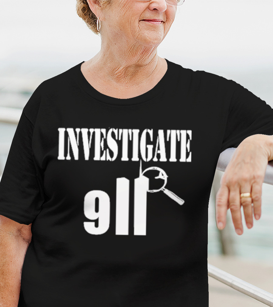 Investigate 911 Twin Towers Magnifying Glass T-Shirt