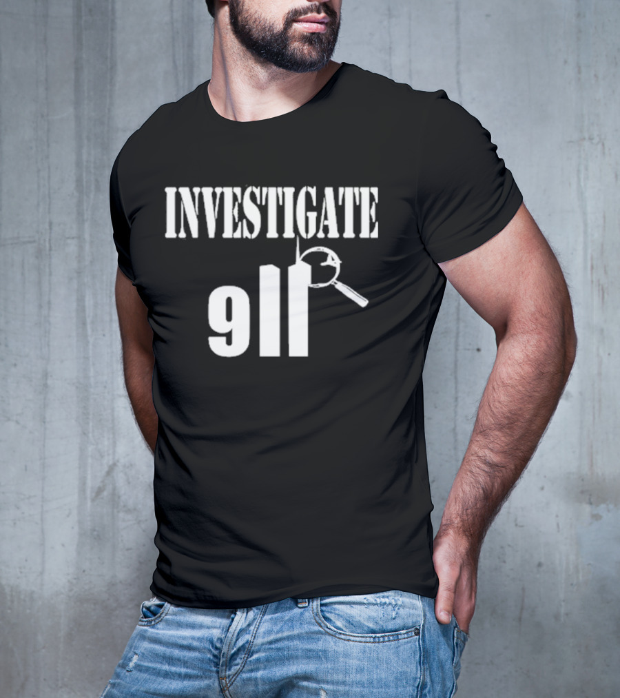 Investigate 911 Twin Towers Magnifying Glass T-Shirt