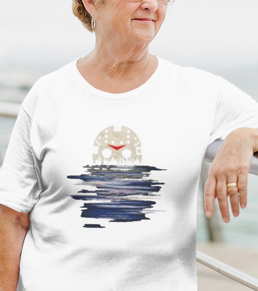 Jason Voorhees Mask Reflected In Camp Crystal Lake Water T-Shirt
