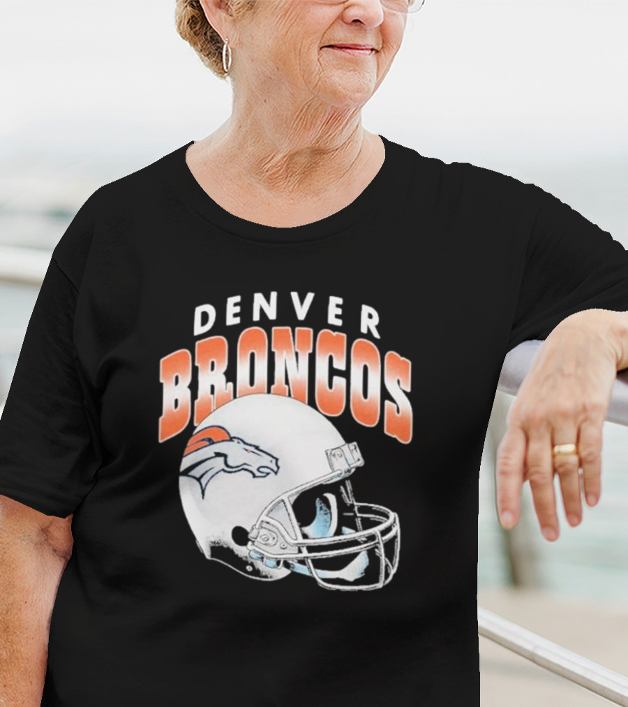 Denver Broncos Helmet NFL Logo Team Spirit T-Shirt
