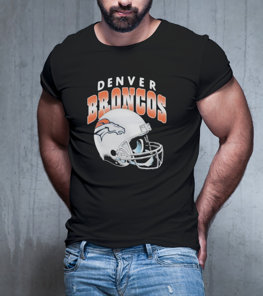 Denver Broncos Helmet NFL Logo Team Spirit T-Shirt