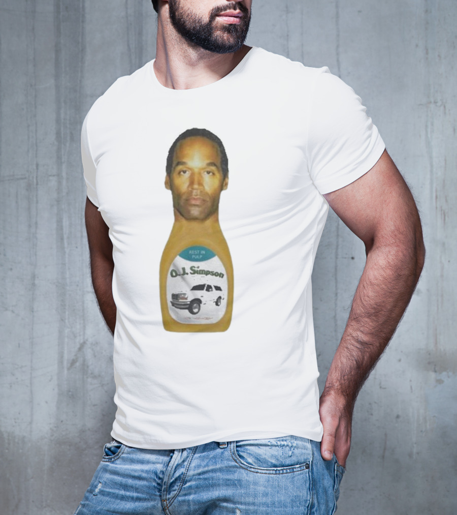 O.J. Simpson Rest In Pulp Illegal Car Chase Bottle T-Shirt