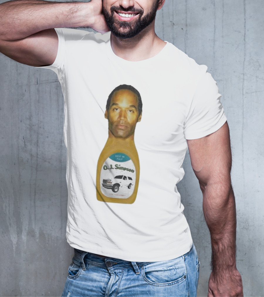 O.J. Simpson Rest In Pulp Illegal Car Chase Bottle T-Shirt