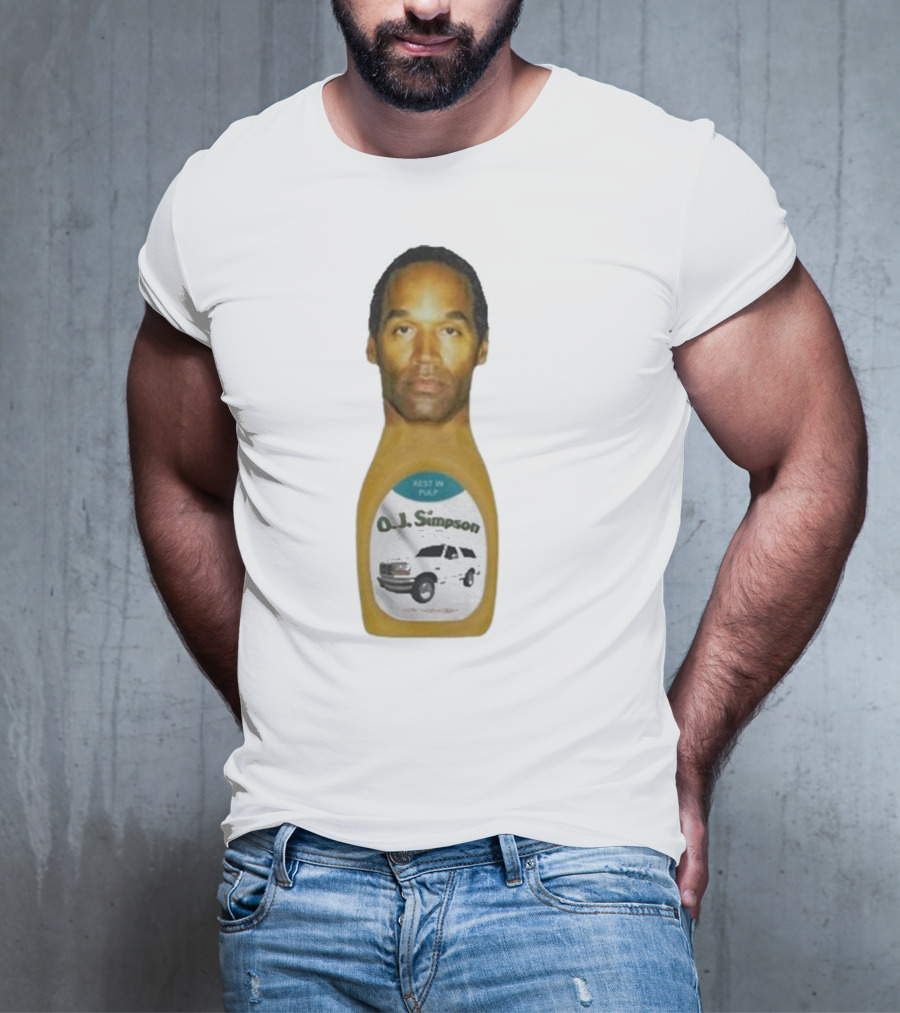 O.J. Simpson Rest In Pulp Illegal Car Chase Bottle T-Shirt