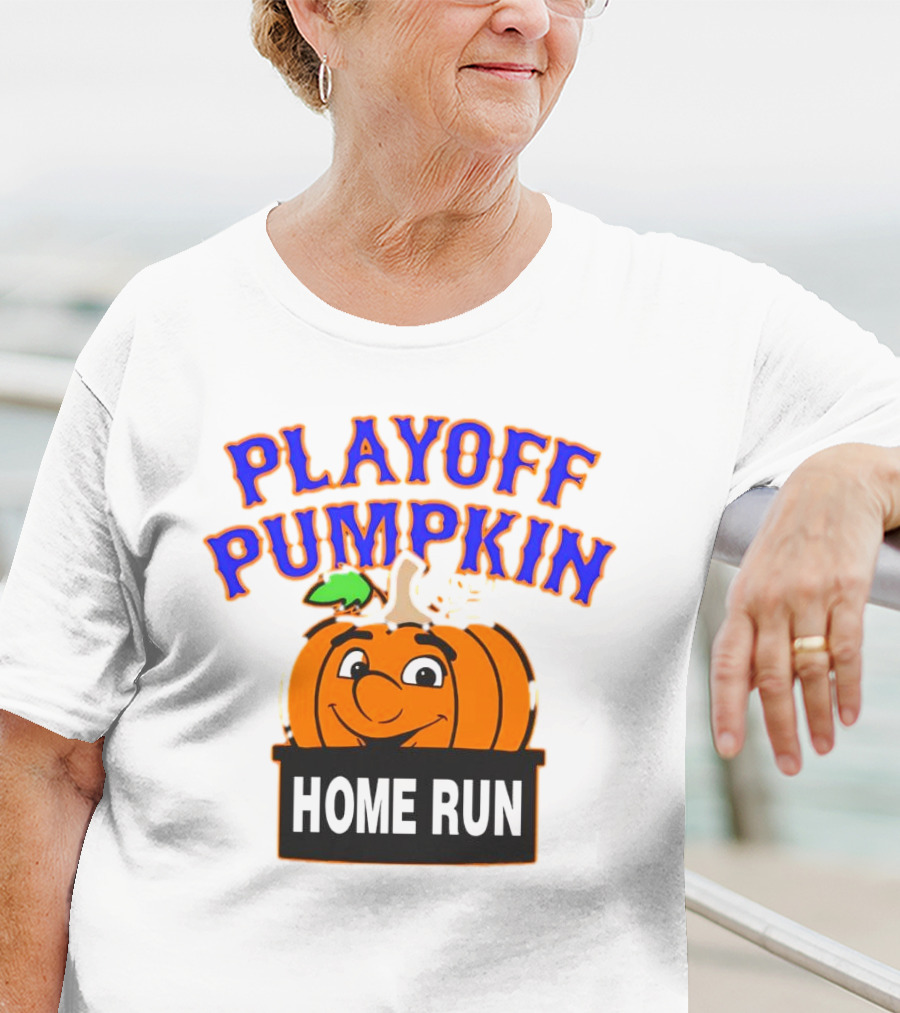 Playoff Pumpkin Home Run Mets Baseball T-Shirt
