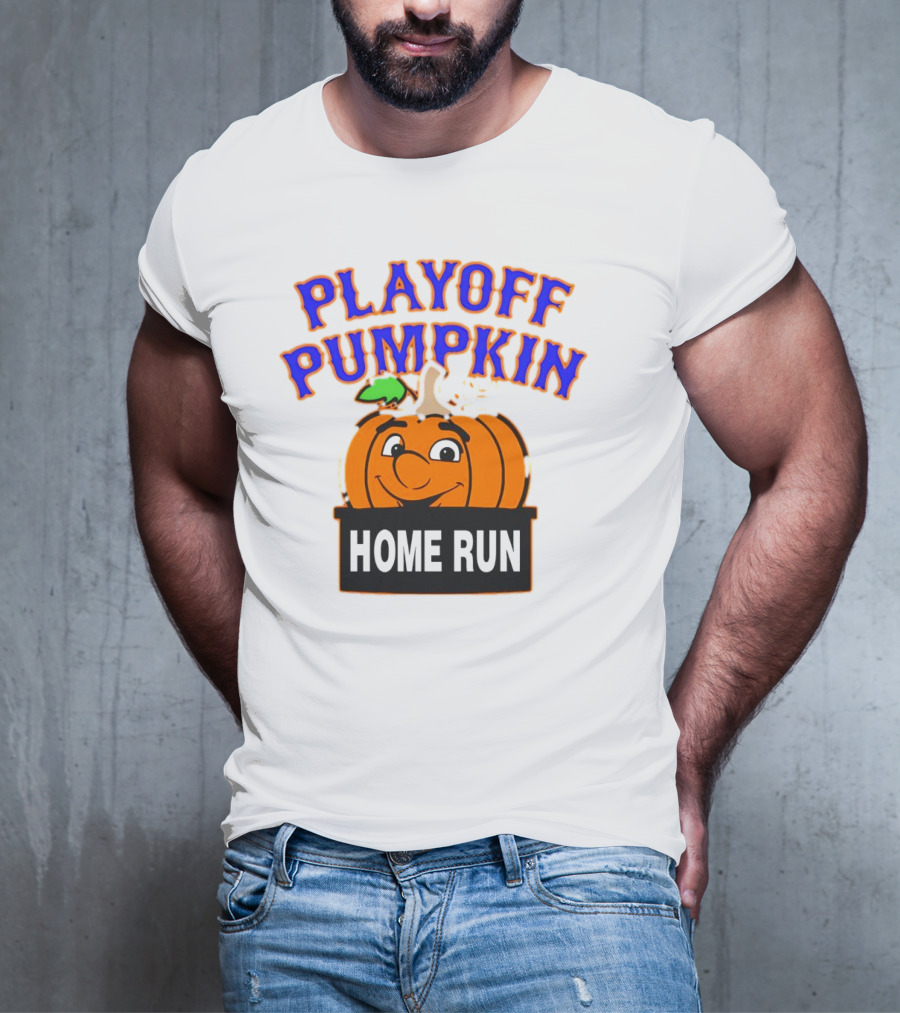 Playoff Pumpkin Home Run Mets Baseball T-Shirt