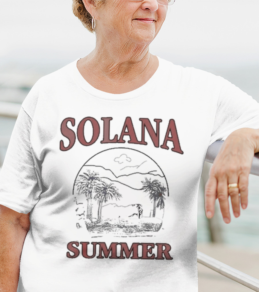 Solana Summer Palm Beach Scene T-Shirt
