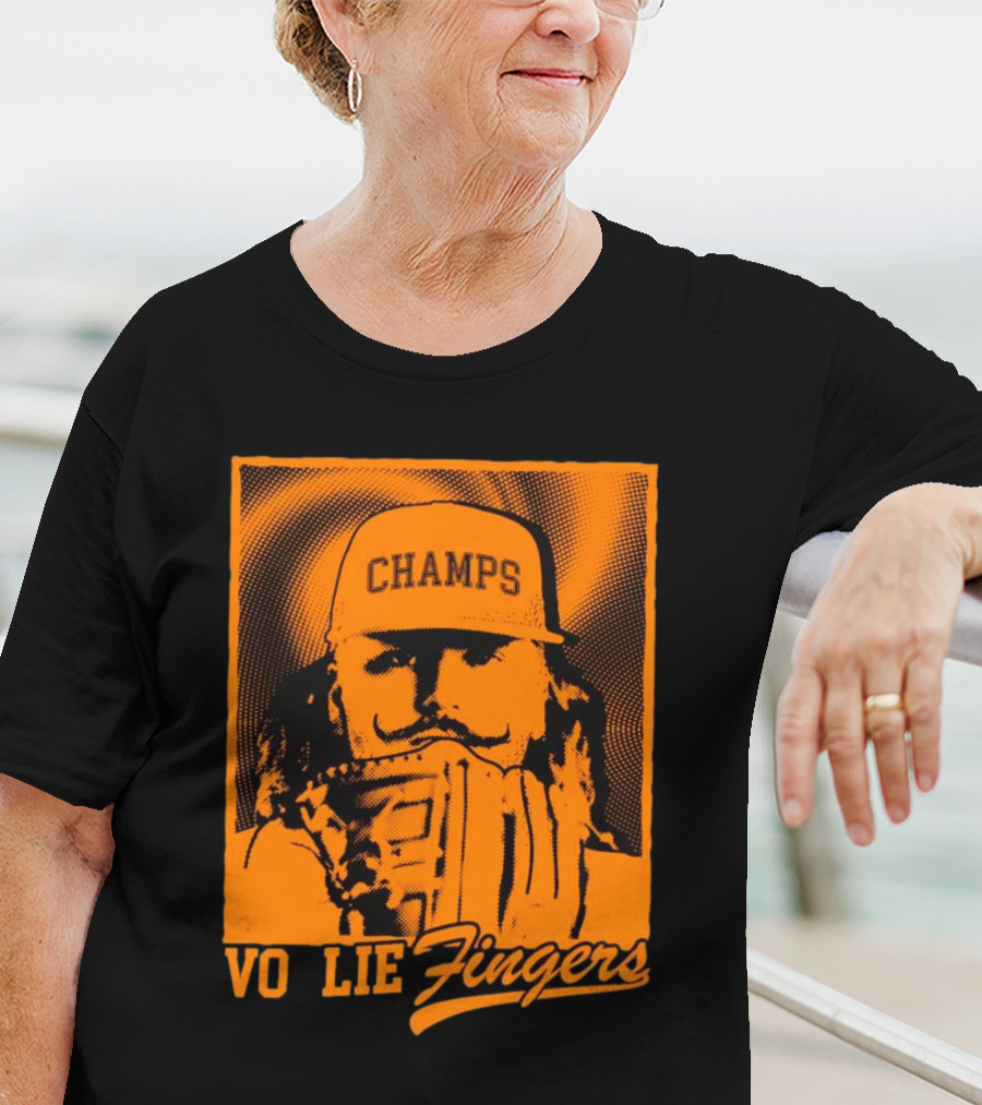 Champs Vo Lie Fingers Baseball Glove T-Shirt