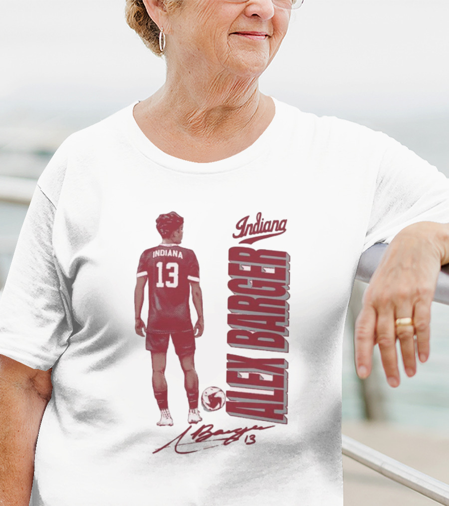 Indiana Soccer Alex Barger 13 Signature T-Shirt