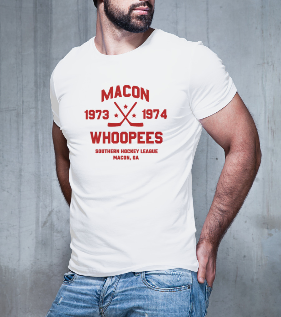 Macon Whoopees 1973-1974 Southern Hockey League Macon, GA T-Shirt