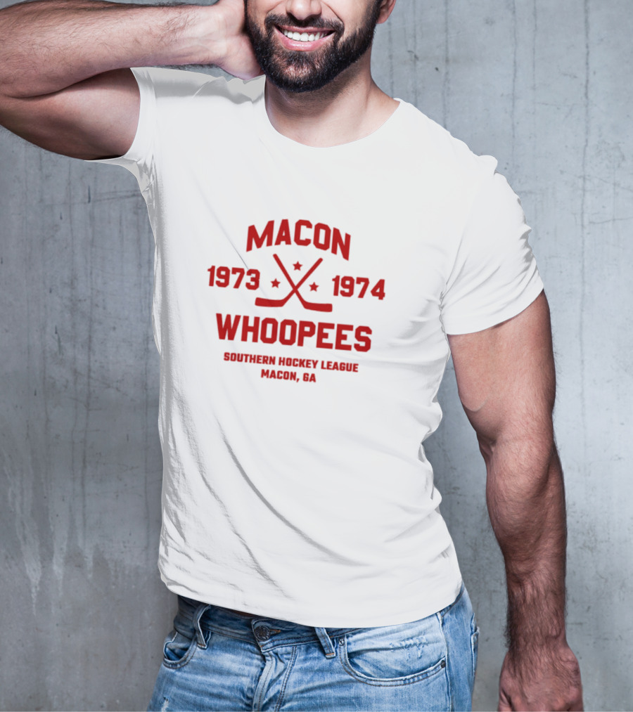 Macon Whoopees 1973-1974 Southern Hockey League Macon, GA T-Shirt