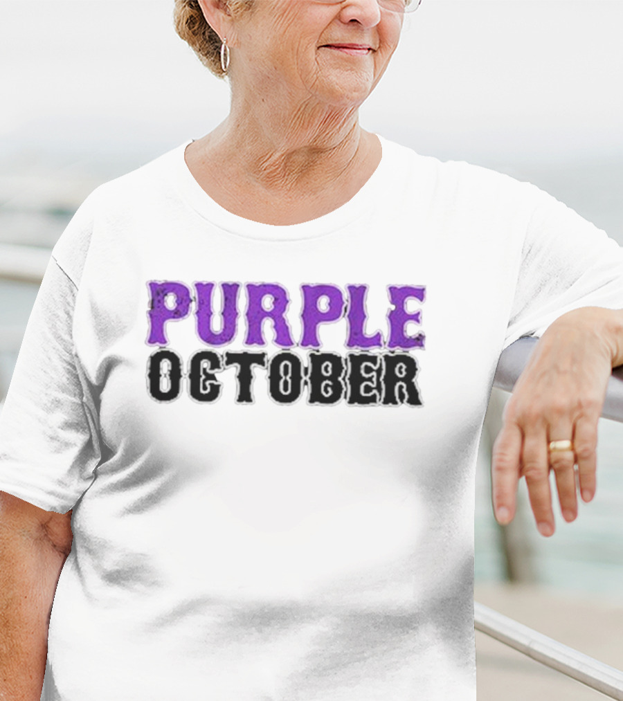 New York Baseball Purple October T-Shirt