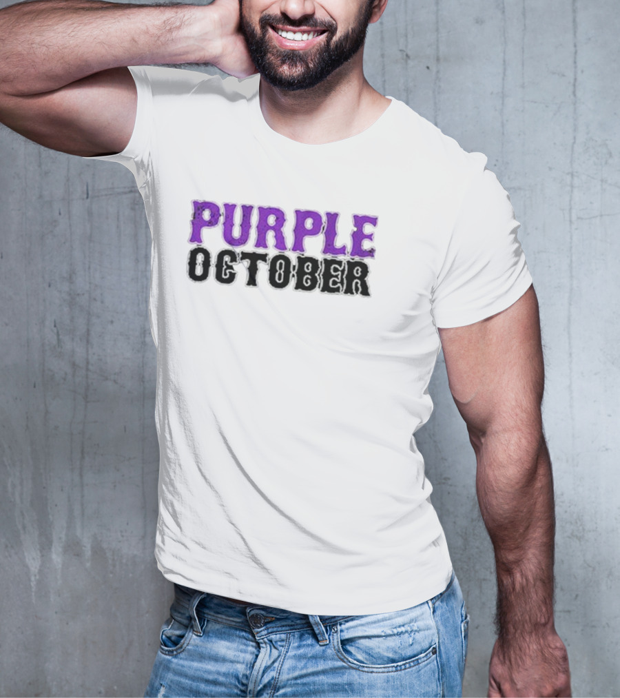 New York Baseball Purple October T-Shirt