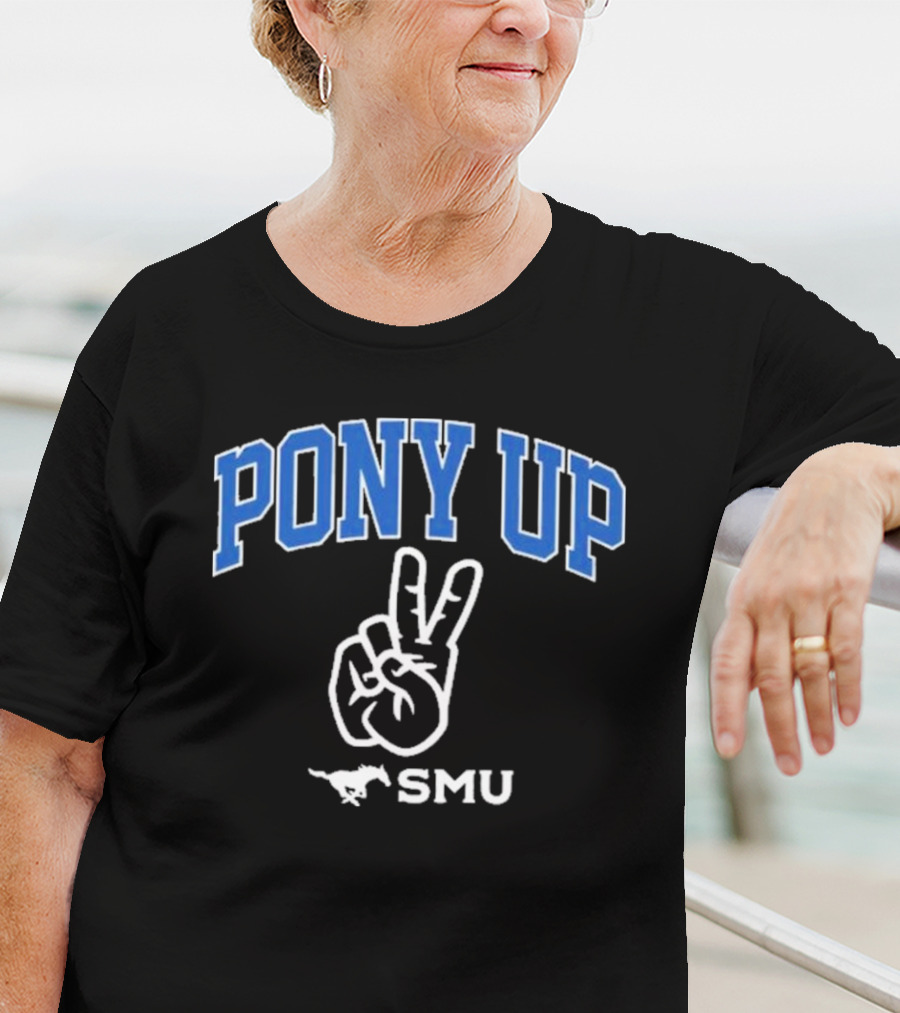 SMU Pony Up Hand Sign T-Shirt