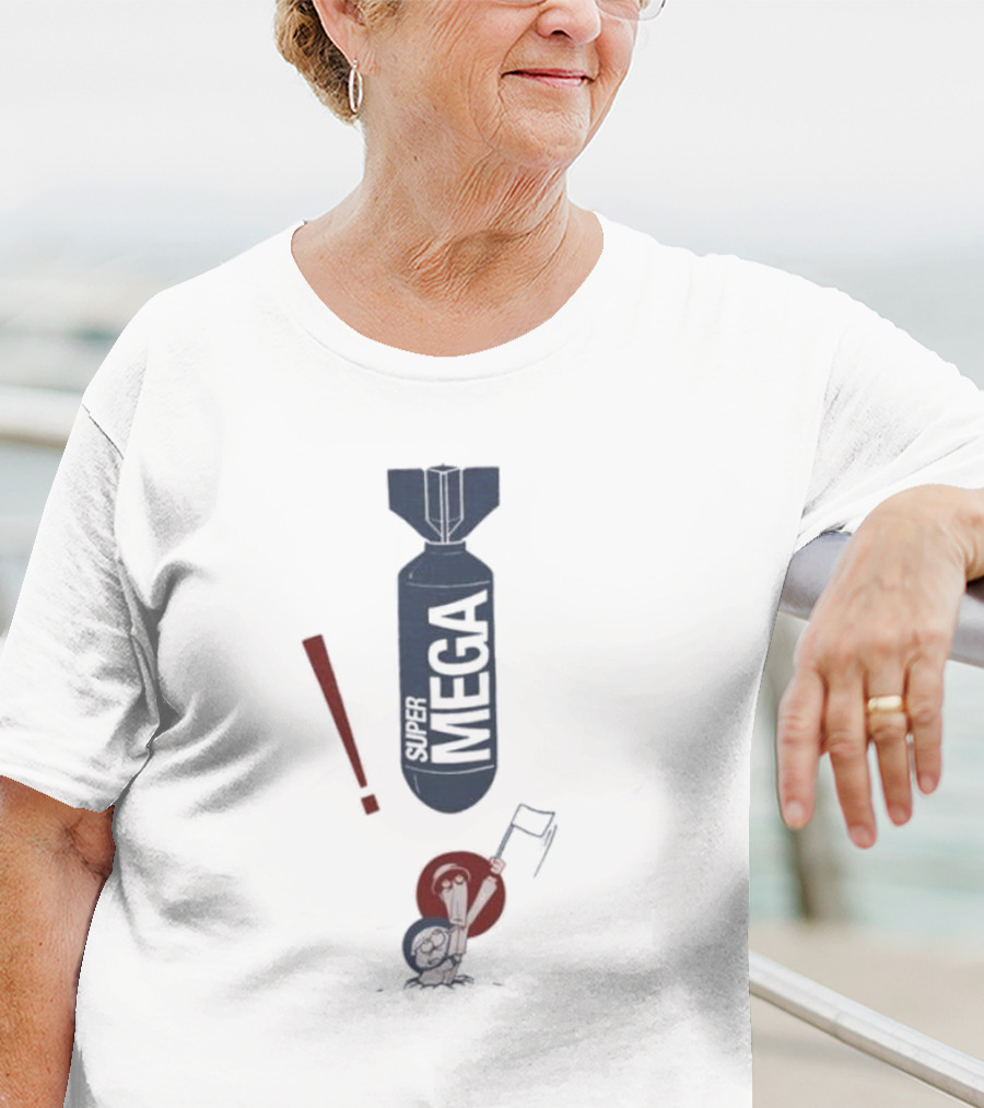 Supermega Mega Bomb Exclamation Cartoon Figure T-Shirt