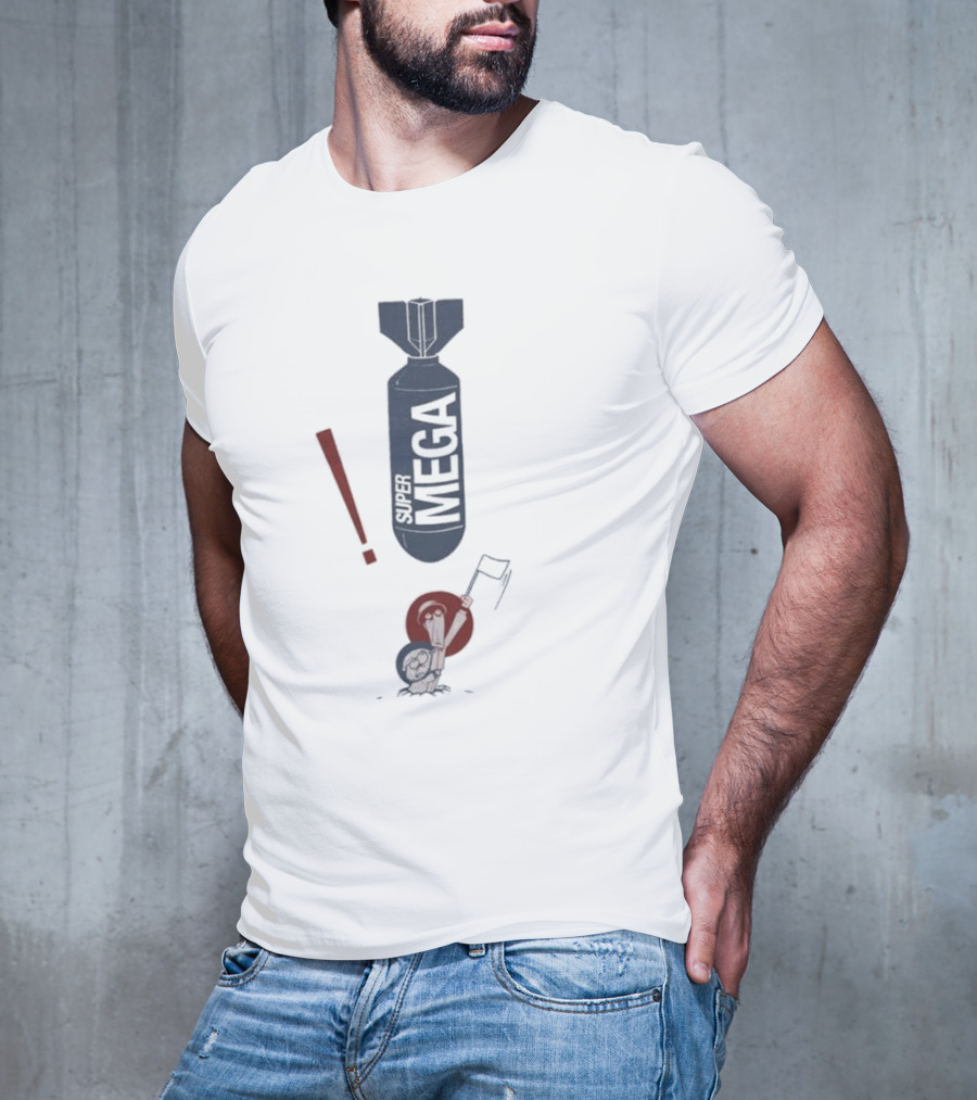 Supermega Mega Bomb Exclamation Cartoon Figure T-Shirt