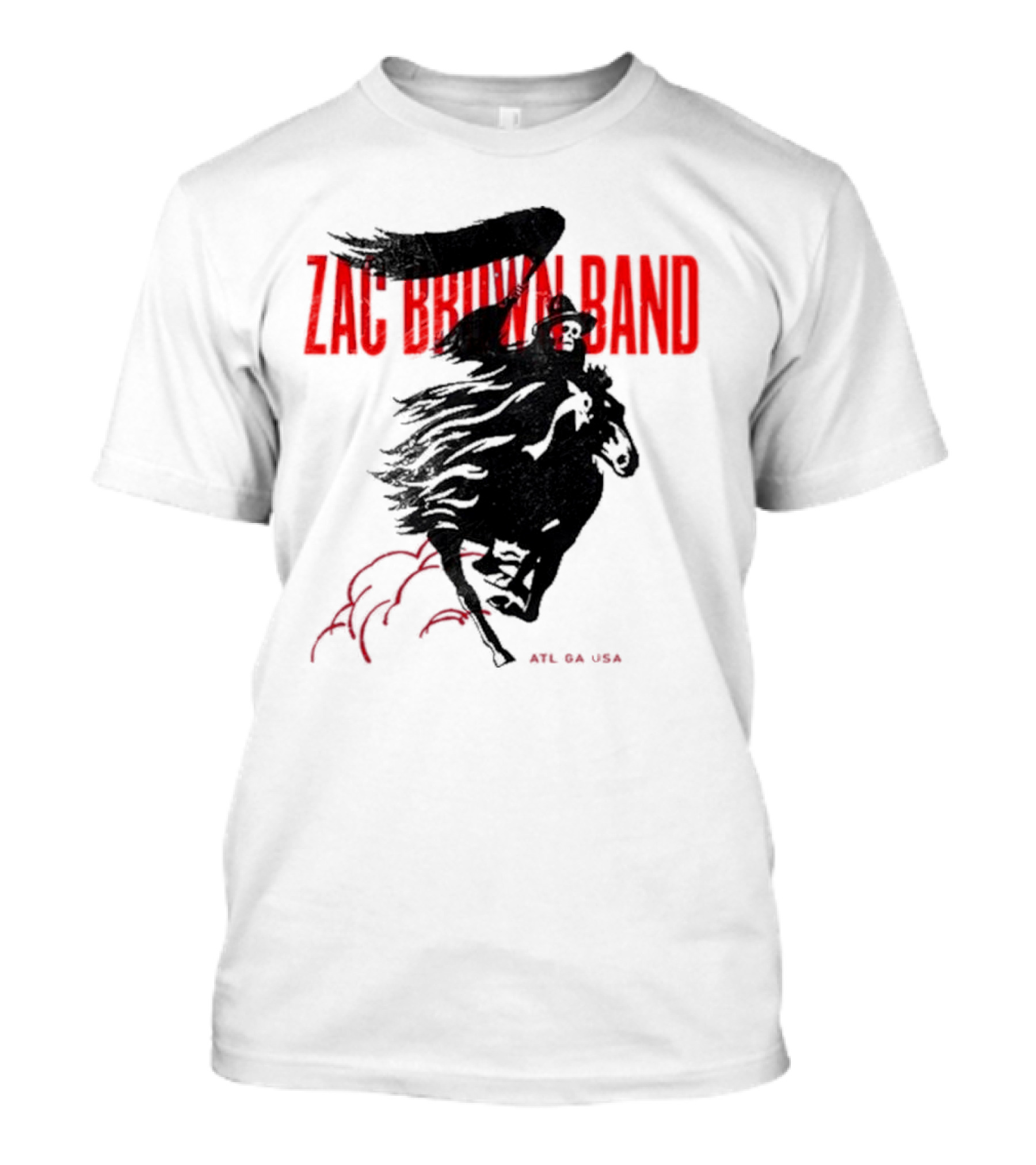 Zac Brown Band ATL GA USA Skeleton Rider T-Shirt