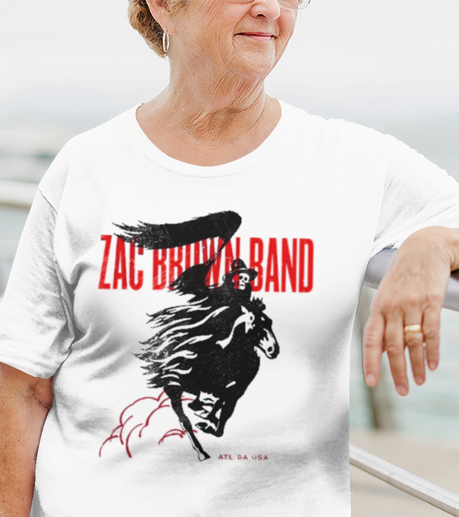 Zac Brown Band ATL GA USA Skeleton Rider T-Shirt