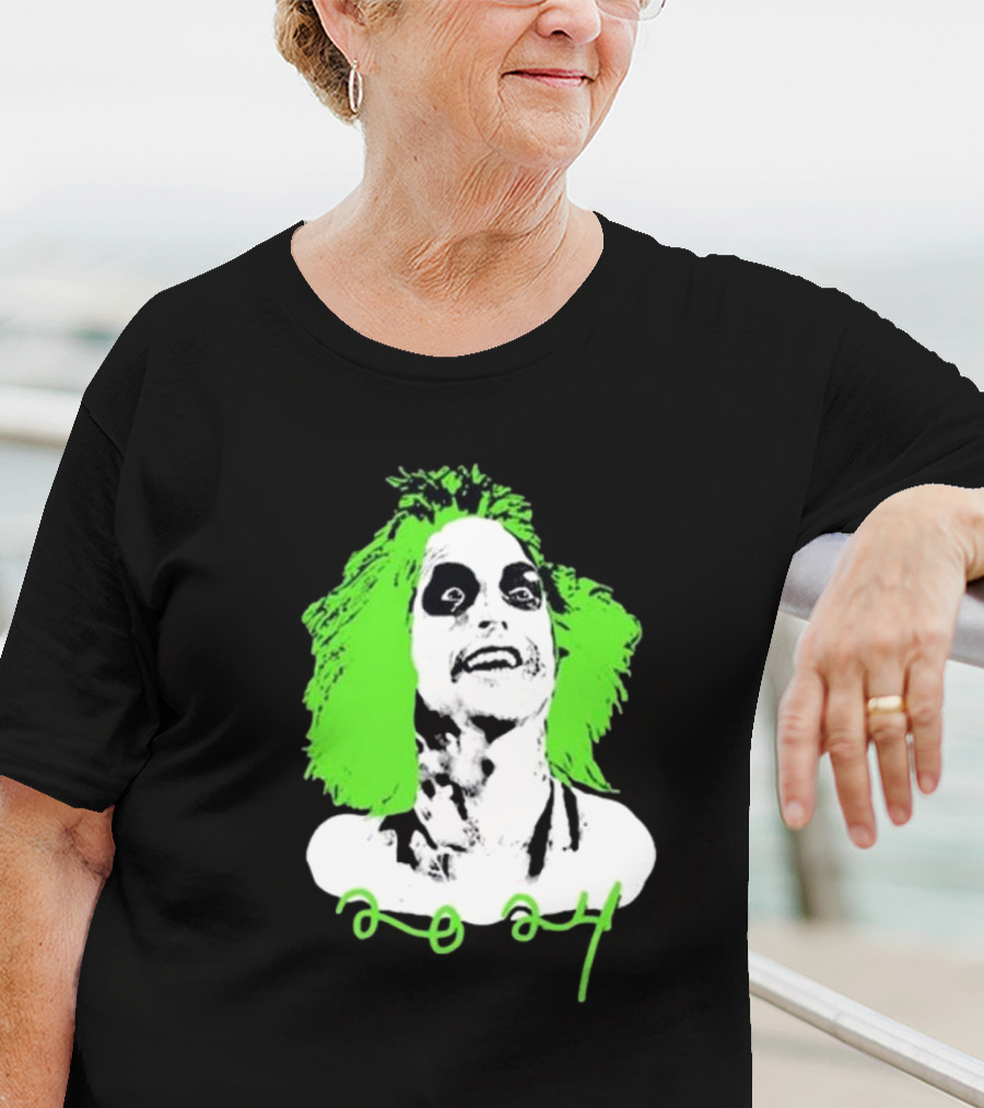Beetlejuice Eyeliner Green Hair T-Shirt
