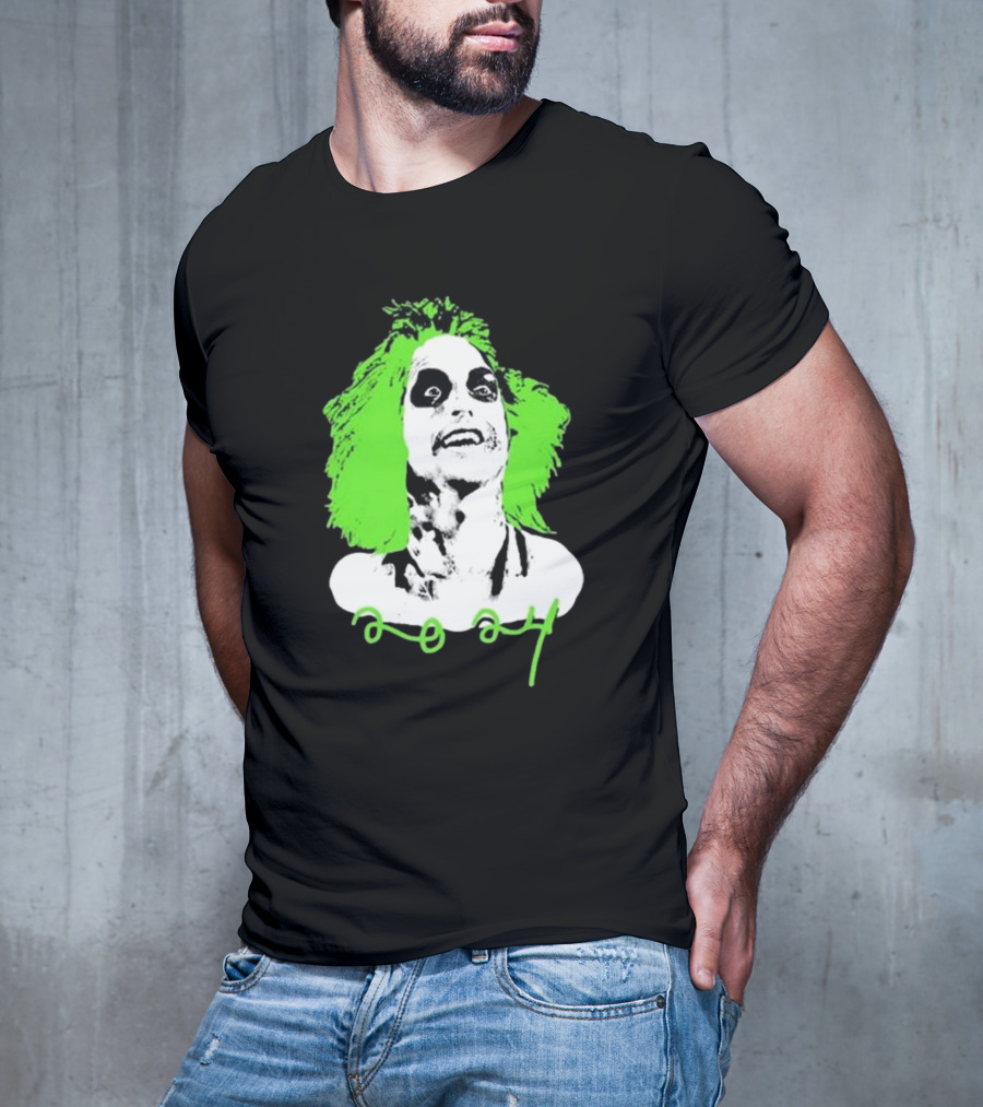 Beetlejuice Eyeliner Green Hair T-Shirt