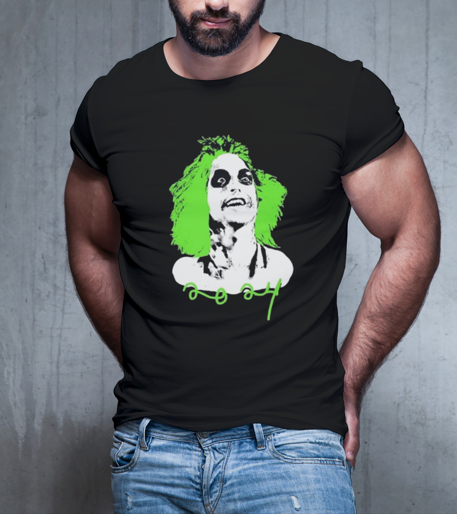 Beetlejuice Eyeliner Green Hair T-Shirt